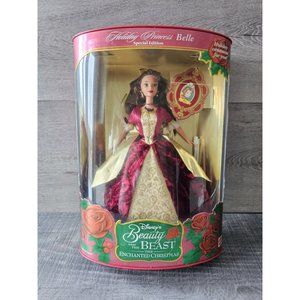 Vtg Disney's Beauty and the Beast Special Ed Holiday Princess Belle Doll 1997